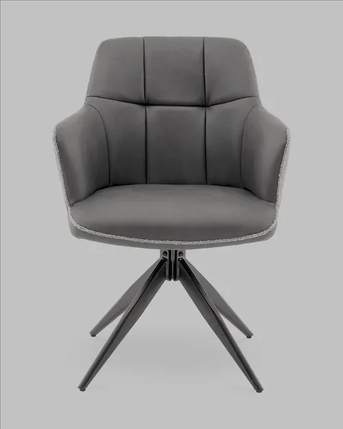 Стул Stool Group Naya OS-2468K TY15-3PU+OTE CL-450 (серый, экокожа, букле) — фото 2