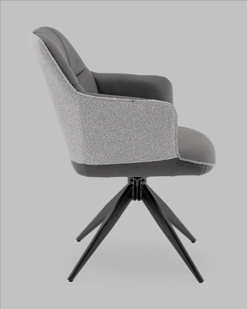 Стул Stool Group Naya OS-2468K TY15-3PU+OTE CL-450 (серый, экокожа, букле) — фото 3