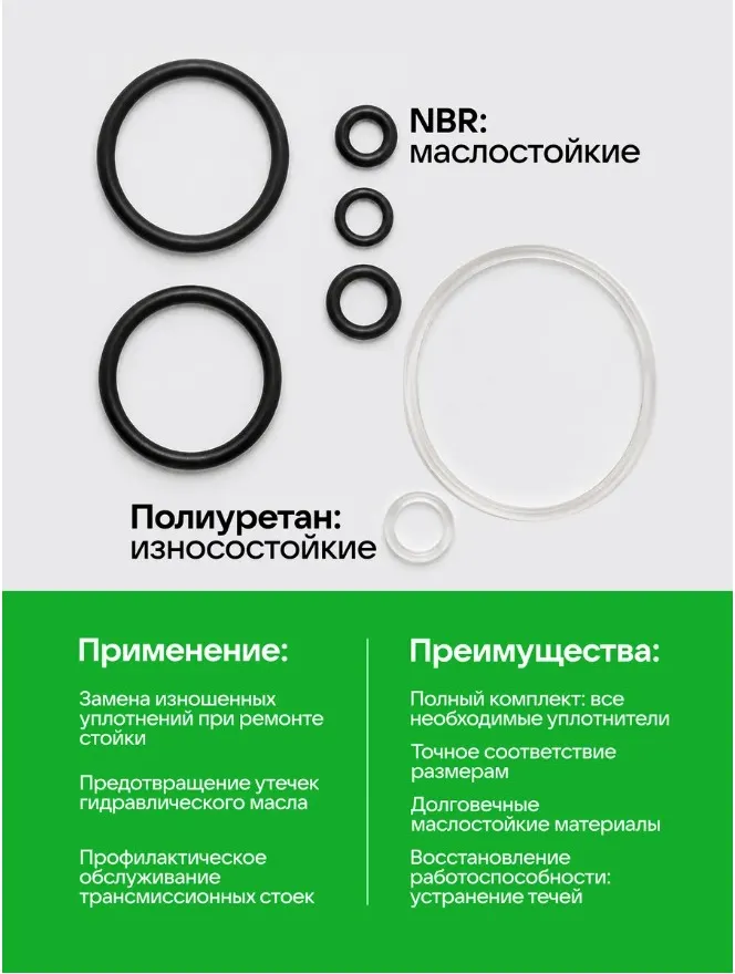 Ремкомплект для стойки трансмиссионной RockForce F0901(49458к) / 49925 — фото 3