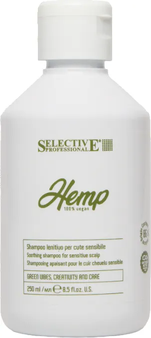 Шампунь для волос Selective Professional Hemp Успокаивающий для чувствительной кожи головы (250мл)