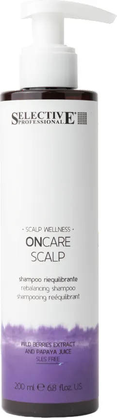 Шампунь для волос Selective Professional Oncare Scalp Rebalancing Для восстановления баланса кожи головы (200мл)