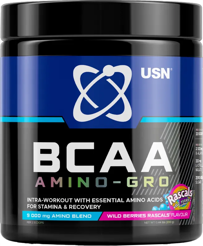 Аминокислоты BCAA USN Amino Gro Wild Berries Rascals (200г)