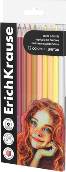 Набор цветных карандашей Erich Krause Art Spirit Skin / 62937 (12цв)
