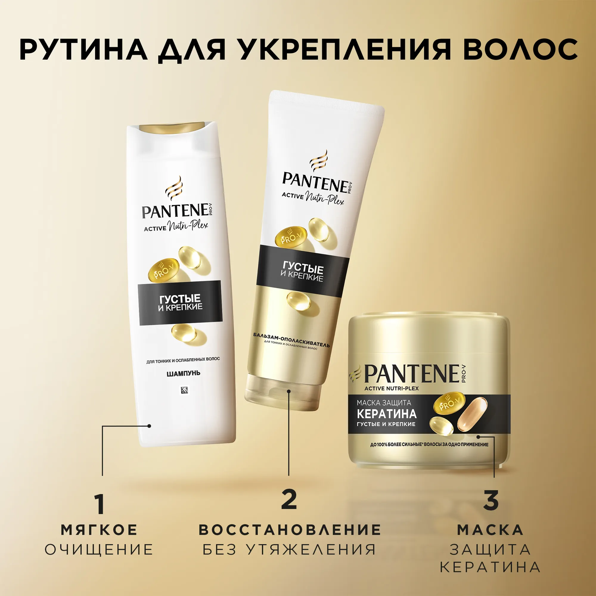 Бальзам для волос PANTENE Густые и крепкие (180мл) — фото 6