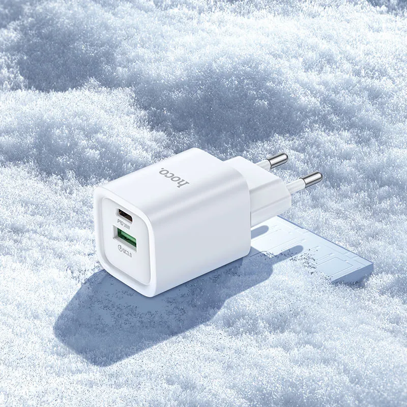 Зарядное устройство сетевое Hoco C149A Charm 30W + кабель (белый) — фото 6