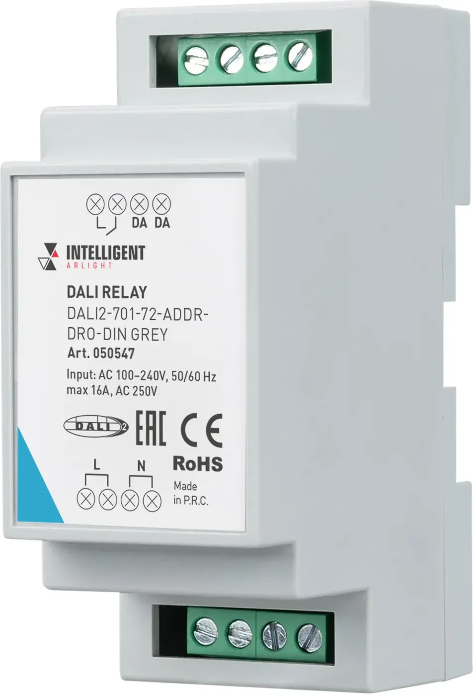 Реле управления светом Arlight Intelligent DALI2-701-72-ADDR-DRO-DIN Grey / 050547