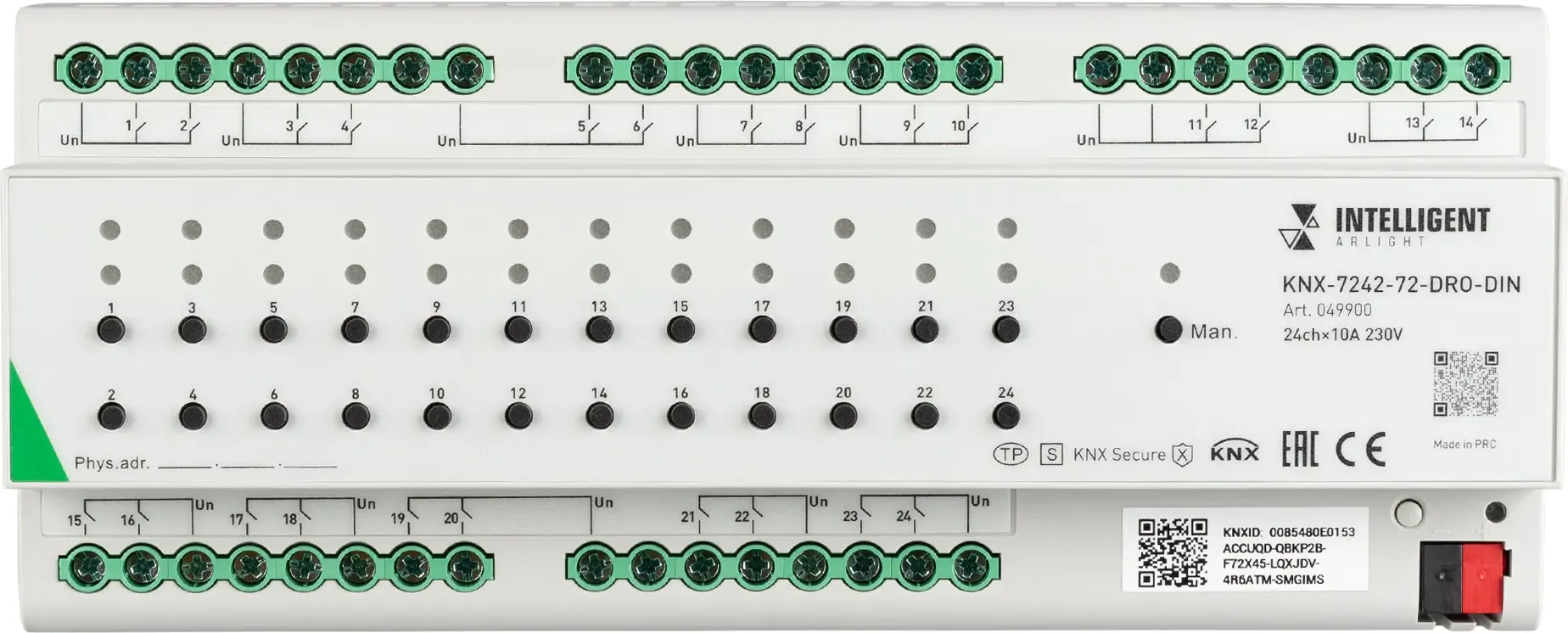 Реле управления светом Arlight Intelligent KNX-7242-72-DRO-DIN Grey / 049900 — фото 2