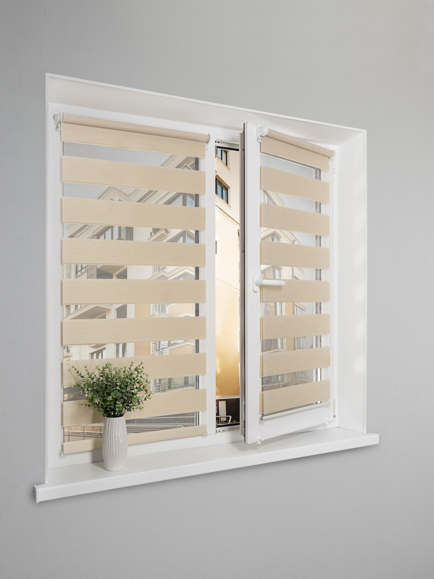 Рулонная штора Lm Decor Фьюжн ДН LB 20-01 90x160 (бежевый) — фото 4