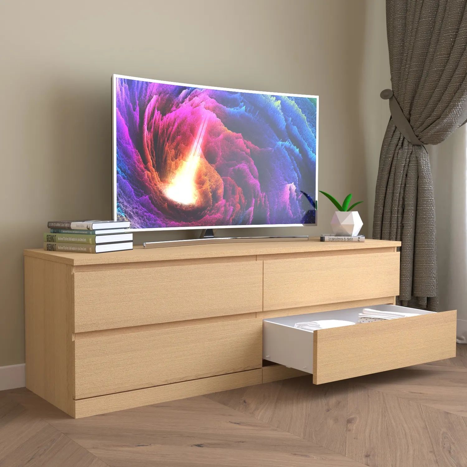 Комод Mio Tesoro Варма Prime 4D (дуб беленый) — фото 6
