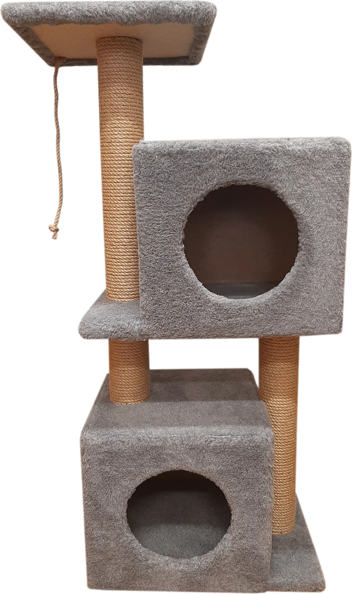Комплекс для кошек Cat House Дуплекс 0.95 (джут серый)