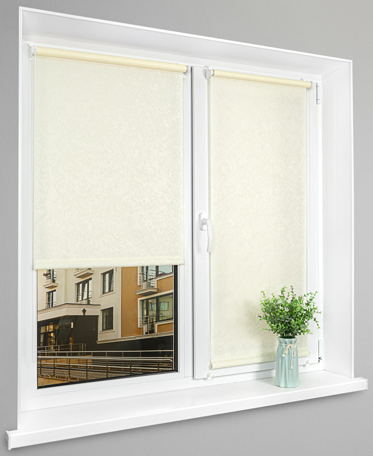 Рулонная штора Lm Decor Жаккард LM 66-02 67x160 (кремовый)