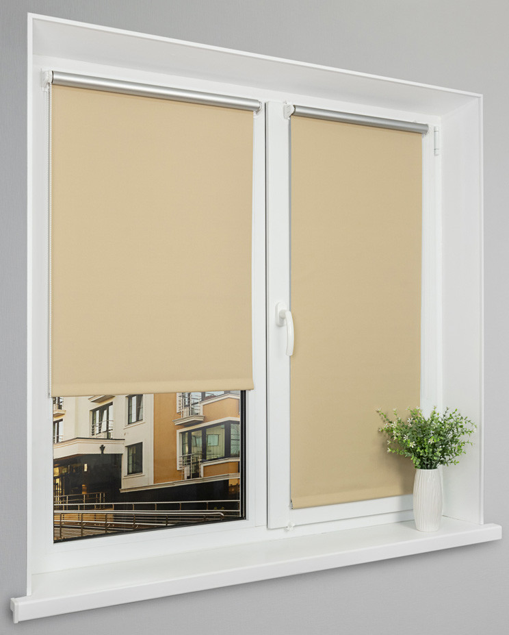 Рулонная штора Lm Decor Симпл Блэкаут LM 68-05 64x215 (бежевый)