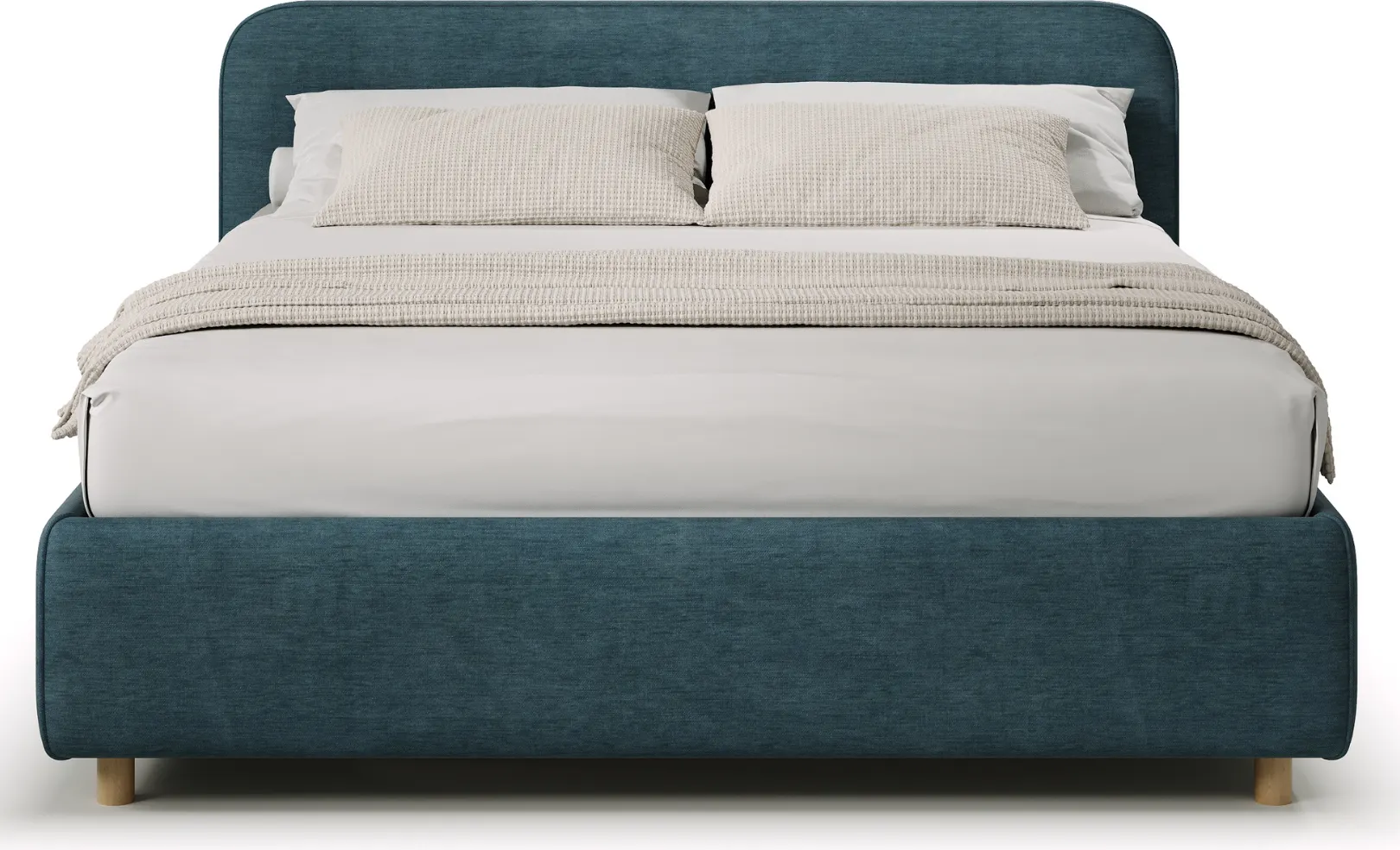 Двуспальная кровать Sonit Mia 160x200 шенилл Eclipse (15 синий) — фото 2
