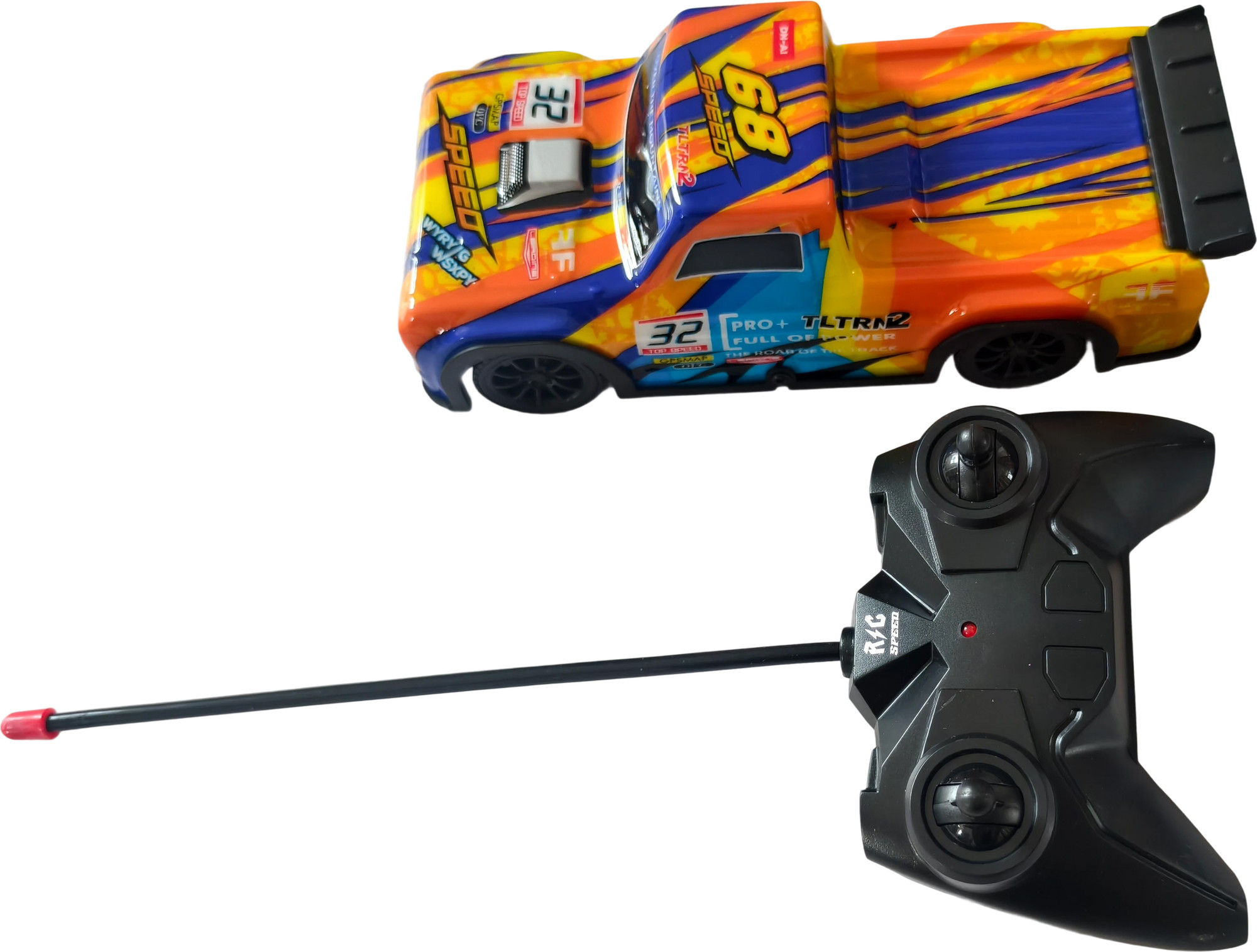 Игрушка на пульте управления Labalu PVC освещенный RC гоночный 4-канальный (голубой) — фото 3