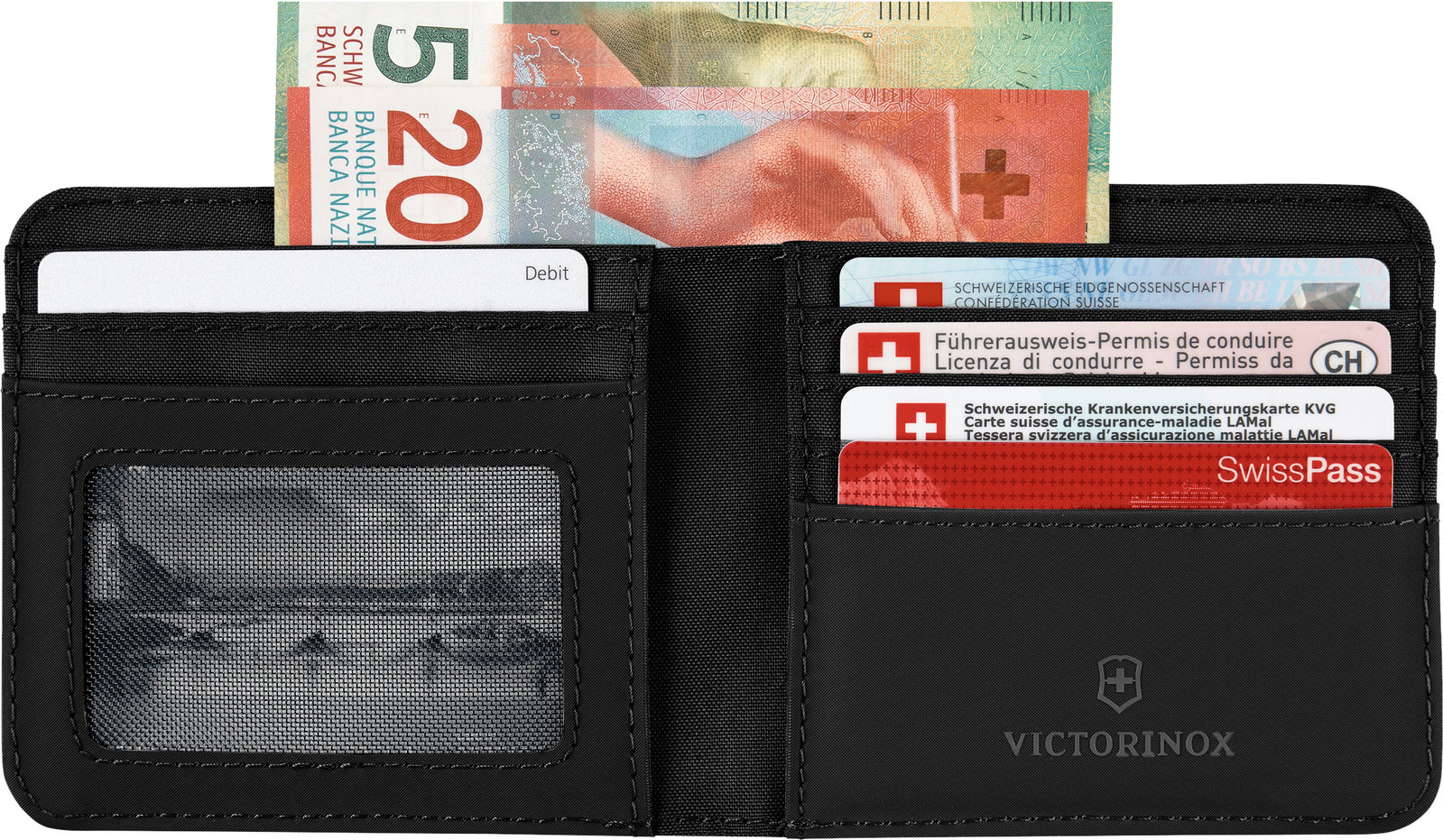 Портмоне Victorinox Travel Essentials Bi-Fold Wallet / 653363 (черный) — фото 4