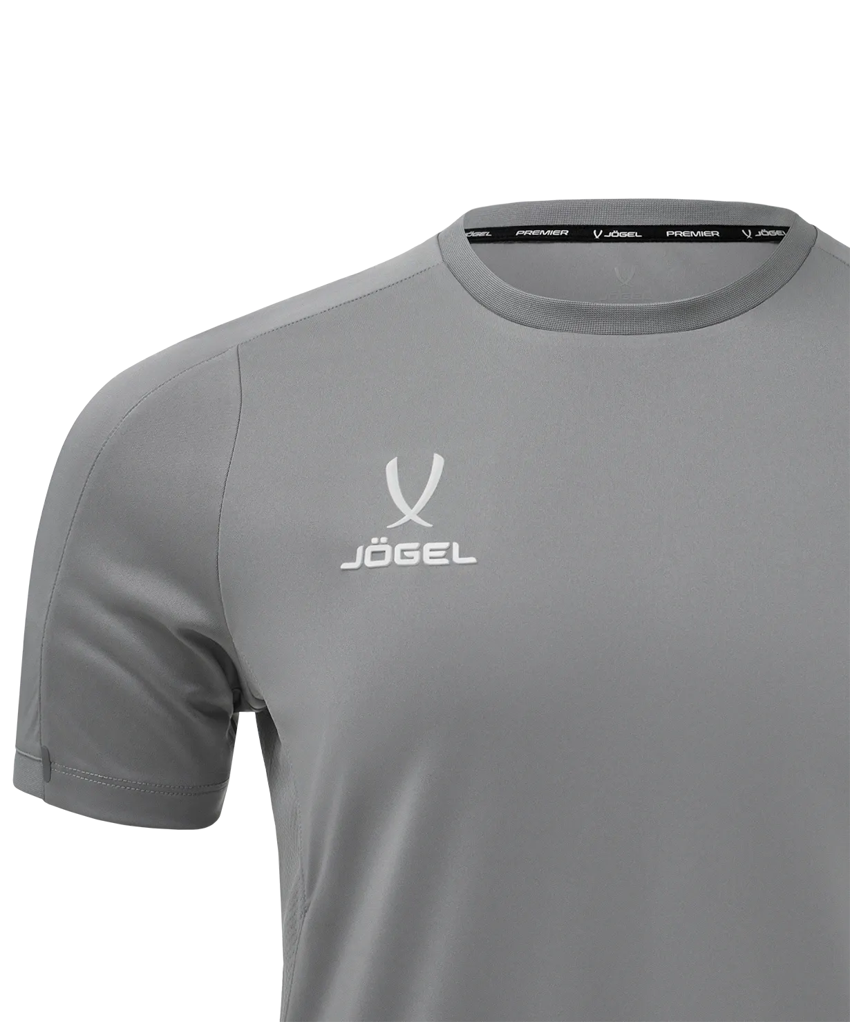 Футболка игровая футбольная Jogel Premier PerFormDRY Training Poly Tee (XS, серый) — фото 4