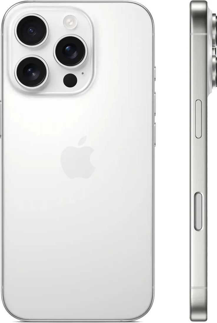 Смартфон Apple iPhone 16 Pro 128GB Dual Sim (белый титан) — фото 2