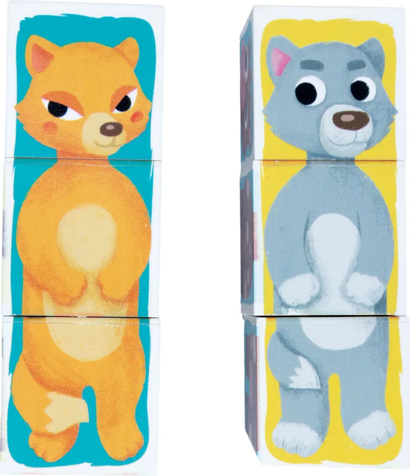 Развивающий игровой набор Baby Toys Умные кубики. Зверопутаница / 05830 — фото 5
