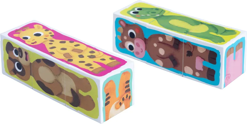 Развивающий игровой набор Baby Toys Умные кубики. Зверопутаница / 05830 — фото 2