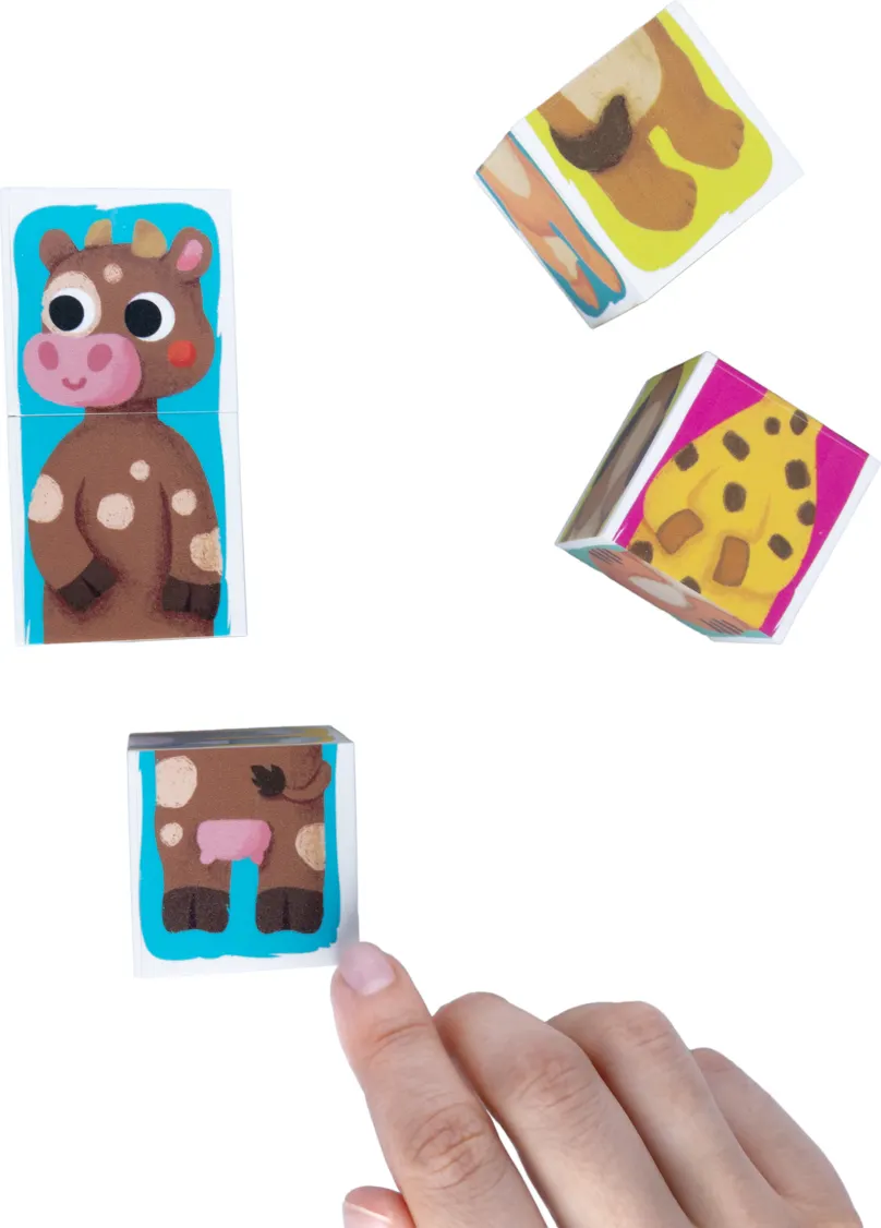 Развивающий игровой набор Baby Toys Умные кубики. Зверопутаница / 05830 — фото 3