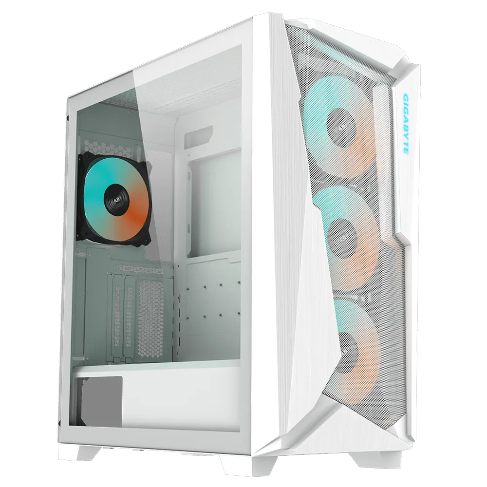Корпус для компьютера Gigabyte C301 Glass V2 (белый, без БП)