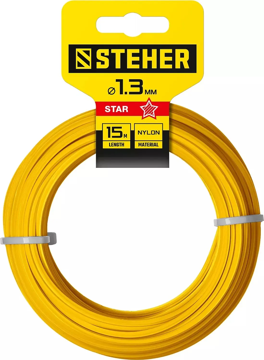 Леска для триммера Steher Звезда 1.3мм 15м / 75010-1.3