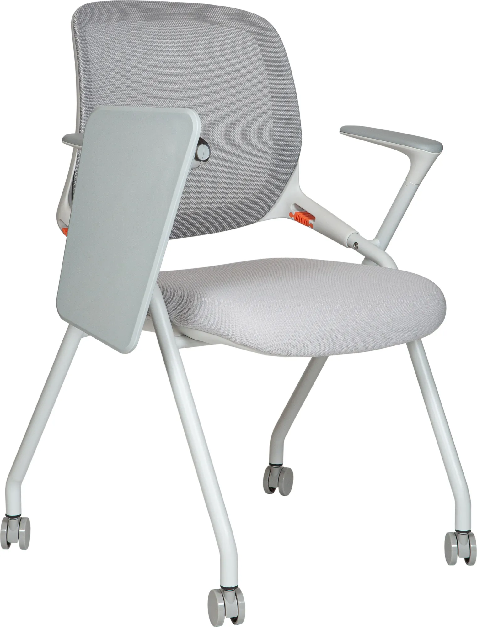 Стул офисный Norden Swift / HY-839C W grey (серая сетка/серая ткань/белый каркас)