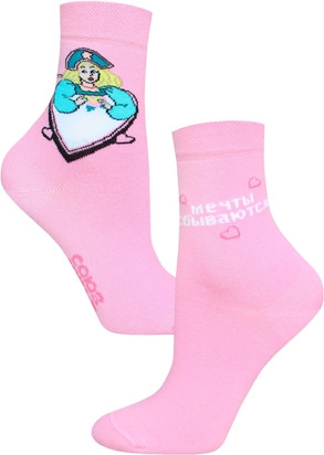 Носки Брестские Союзмультфильм 1161 рис. 771 (р.23, розовый)