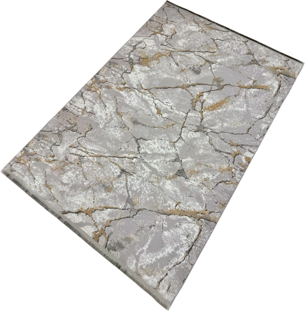 Коврик Radjab Carpet Афина Прямоугольник 0909A (0.8x1.5, Grey/Beige) — фото 1