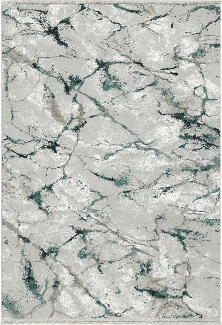 Коврик Radjab Carpet Афина Прямоугольник 0909A (0.8x1.5, Grey/D.Green) — фото 1