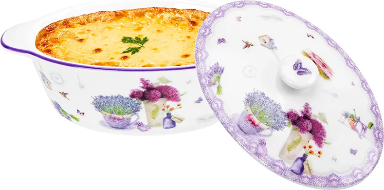 Кокотница Elan Gallery Лаванда / 420716 (New Bone China)