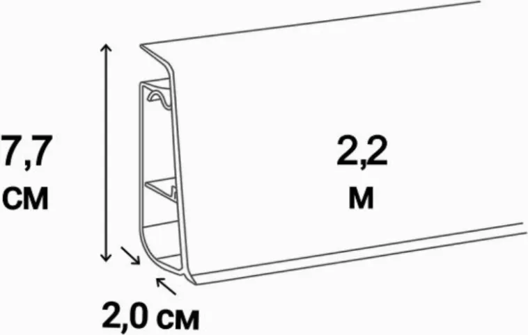 Плинтус Sanrelia Ultra Line 715 Готика 2.2м — фото 6