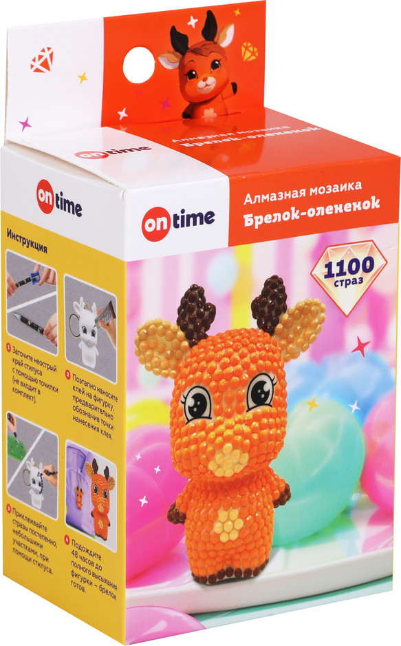 Набор для творчества On Time Брелок DIY алмазная мозаика. Олененок / 45219
