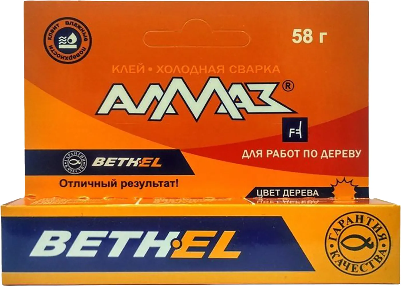 Клей Алмаз Холодная сварка для работ по дереву (58г)