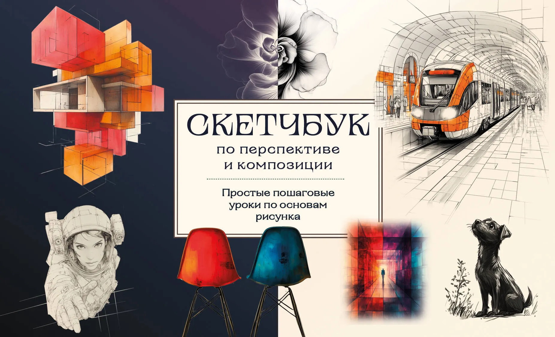Книга Бомбора Скетчбук по перспективе и композиции (Николаева Анна)