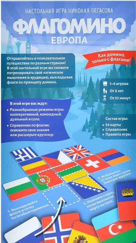 Настольная игра Мир Хобби Флагомино. Европа / 952073 — фото 6