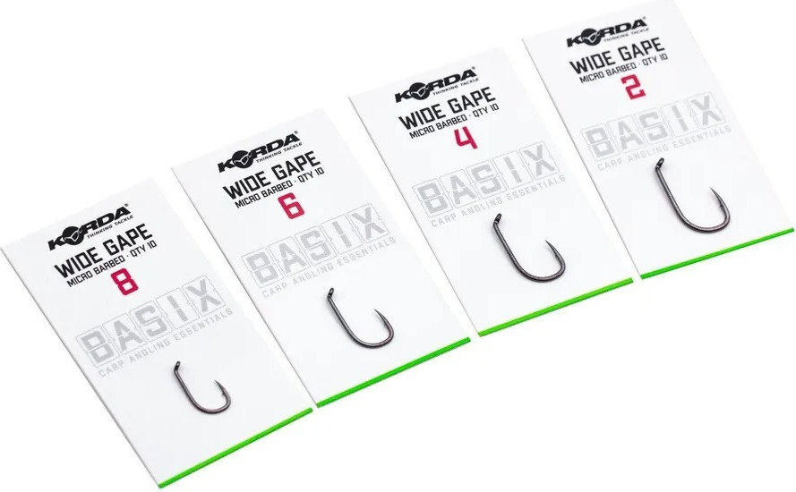 Набор крючков рыболовных Korda Basix Wide Gape №4 / KBX005 (10шт) — фото 3
