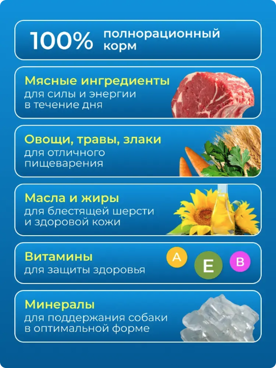 Сухой корм для собак Chappi Всех пород Сытный мясной обед. С говядиной по-домашнему (2.5кг) — фото 5