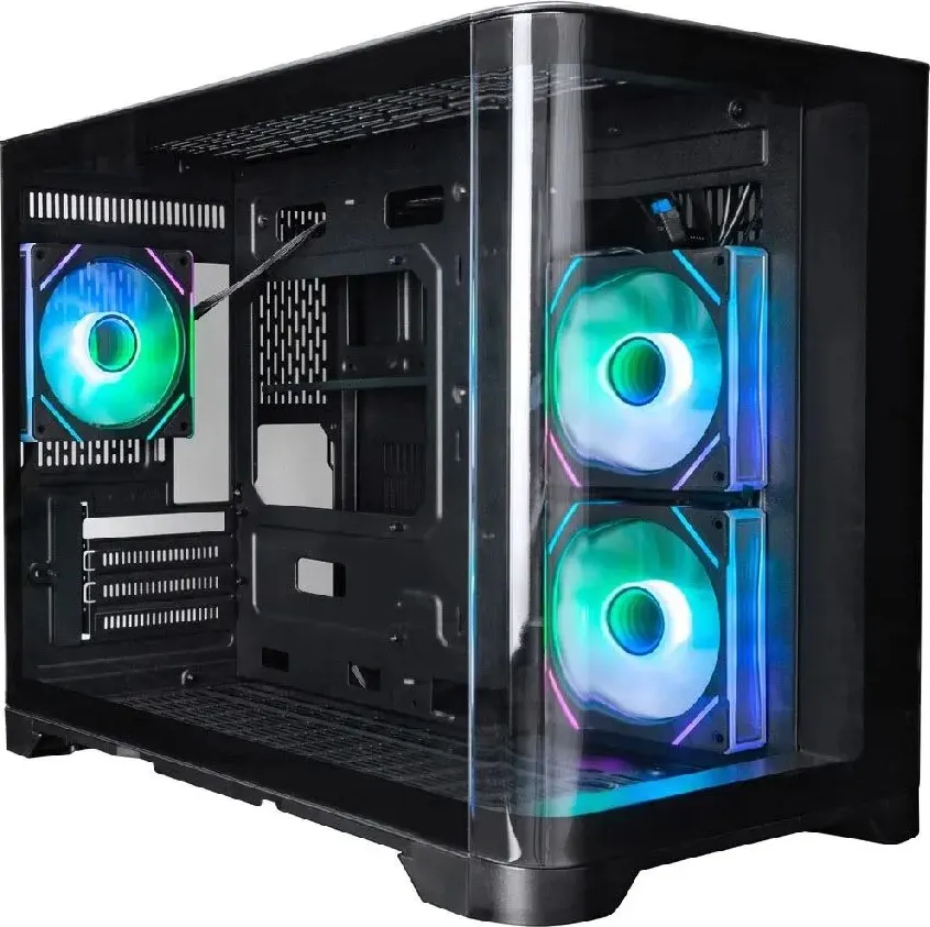 Корпус для компьютера 1stPlayer UV6 / UV6-BK-2FC7R-1FC7 (черный, без БП)
