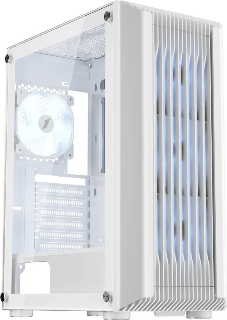 Корпус для компьютера 1stPlayer H6 / H6-WH-4F7-W (белый, без БП)
