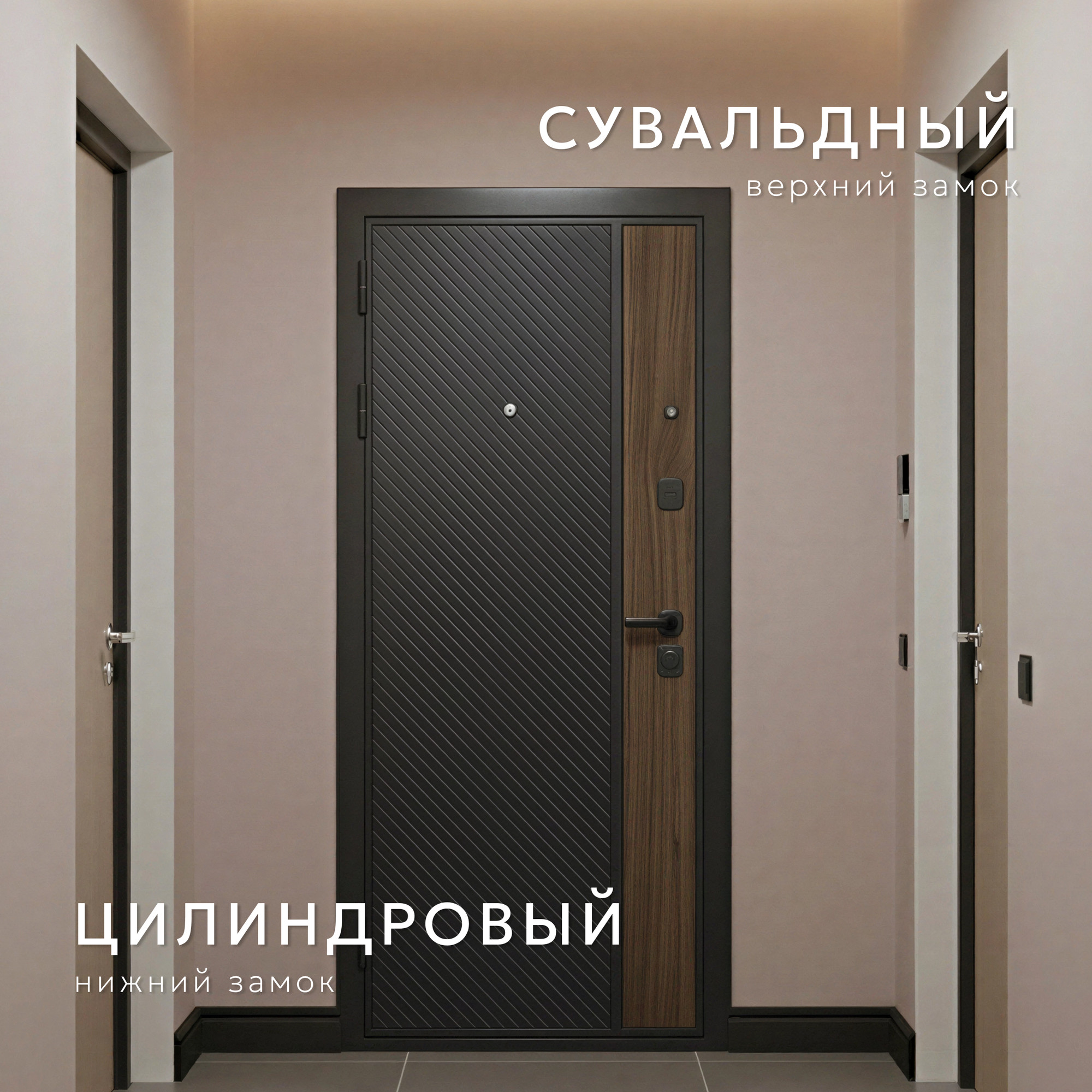 Входная дверь Guard МПП-22 96x205 левая (черный эксимер/белый матовый) — фото 5