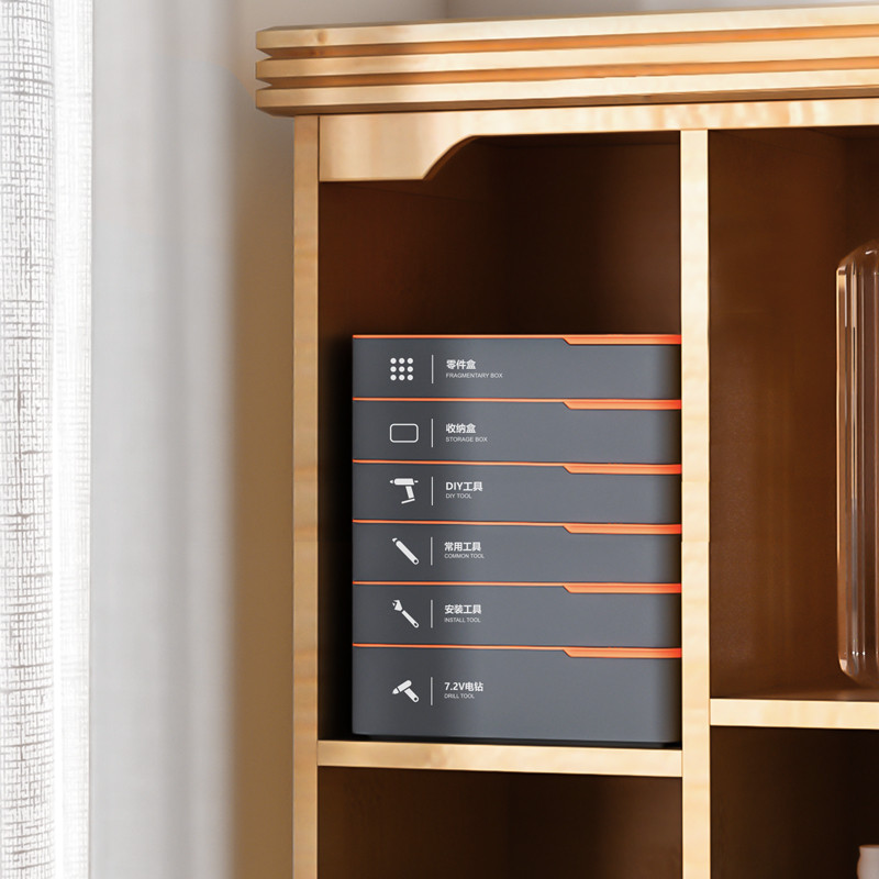 Универсальный набор инструментов Deli Home / H1001-E (8пр, серый/оранжевый, бокс) — фото 3