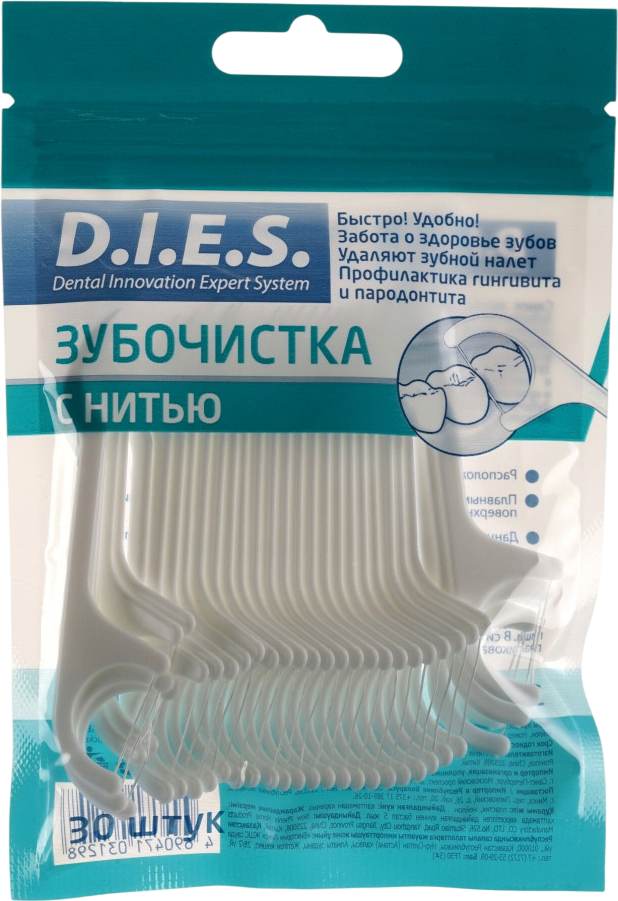 Зубная нить D.I.E.S. Флоссеры (30шт)