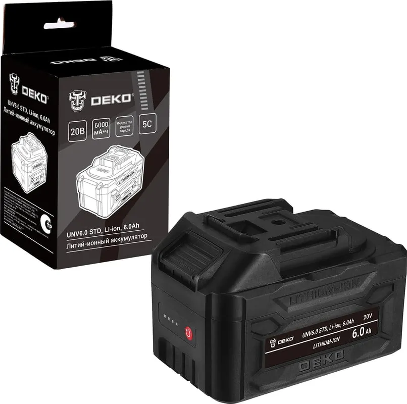Аккумулятор для электроинструмента Deko UNV6.0 STD / 085-1086 — фото 2