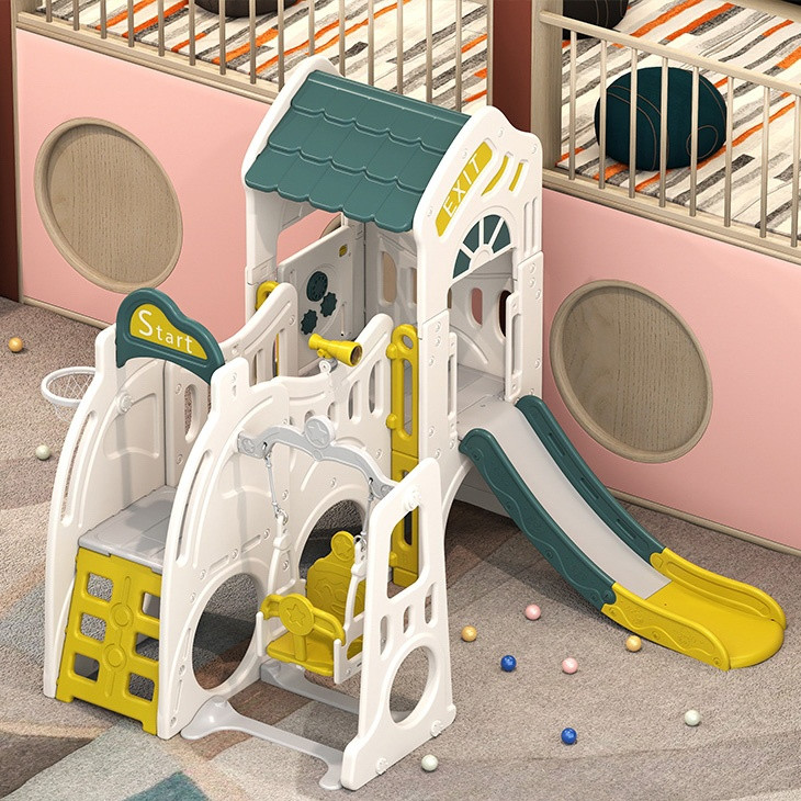 Игровой комплекс UNIX Kids Playhouse с горкой и качелями / ppphslswcgy — фото 3