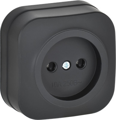 Розетка IEK Glory ERH10-K02M-10 (черный матовый)