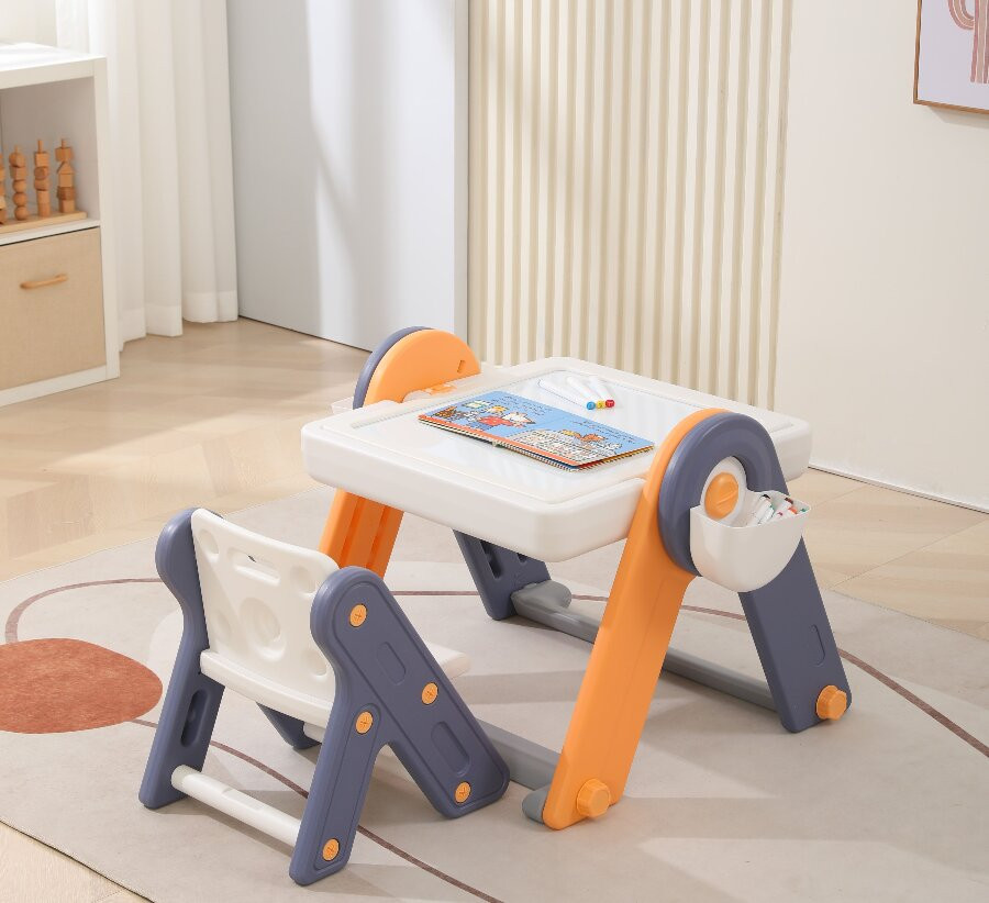 Стол детский UNIX Kids Развивающий со стульчиком 4в1 / ppt4in1yel (желтый) — фото 4