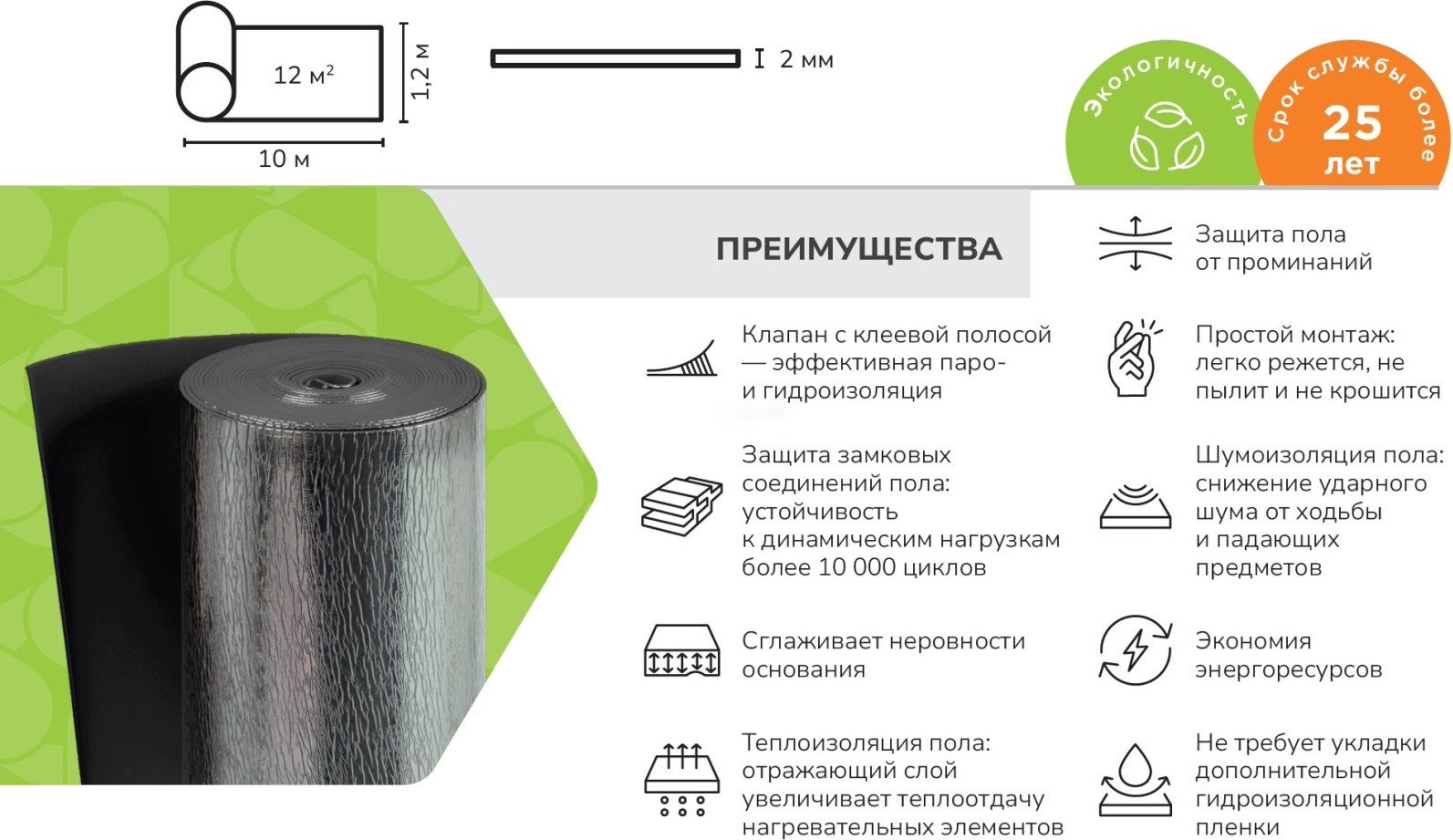 Подложка Isolon EcoHeat Thermal Reflect Classic 02MK — фото 3