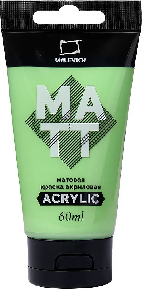 Акриловая краска Малевичъ 618406 (60мл, зеленая мята матовая)
