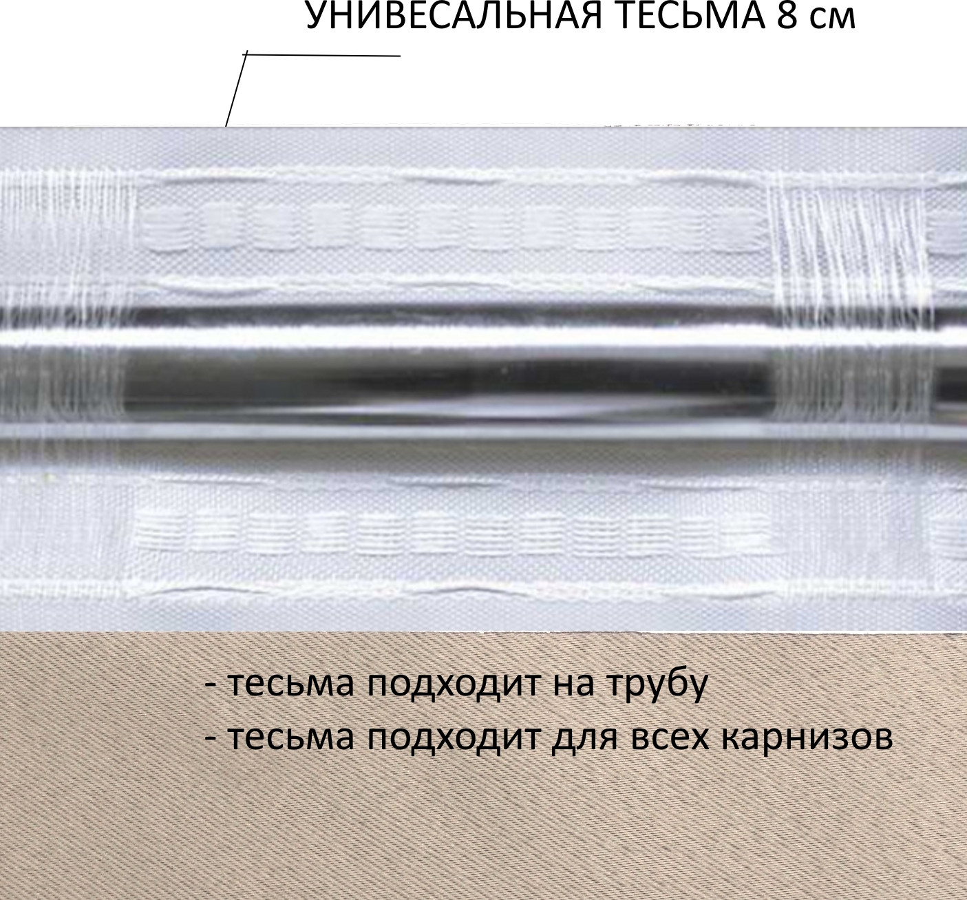 Комплект штор КронасМАрт Блэкаут 150x250 (бежевый) — фото 6